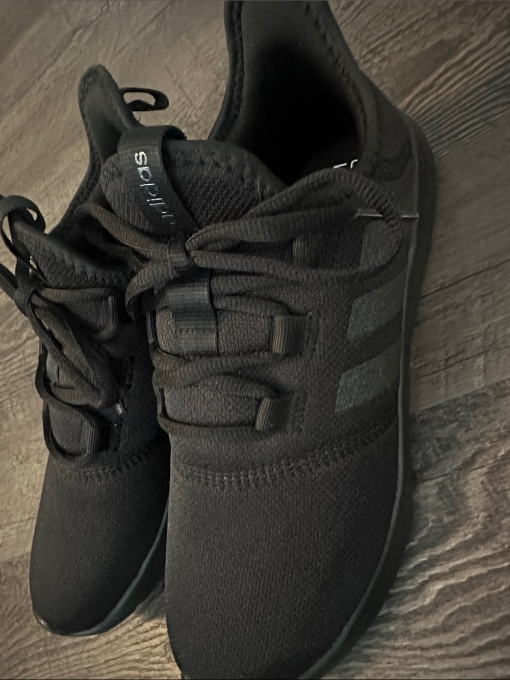 adidas Women's Black Lightweight Knit Sneakers - Picture 4 of 6